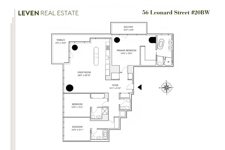 56 Leonard Street 20BW Tribeca New York NY 10013