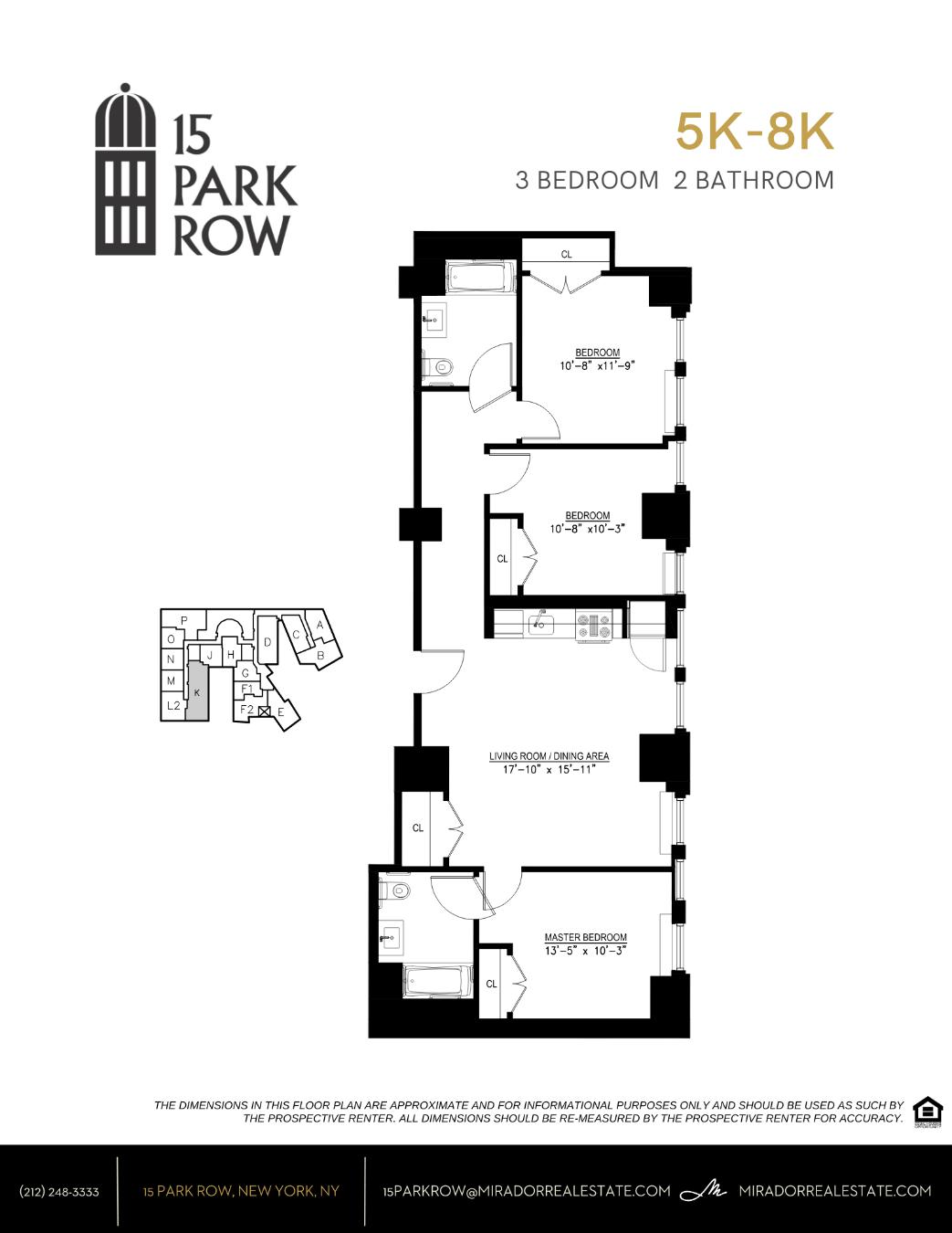 15 Park Row 6K Seaport District New York NY 10038