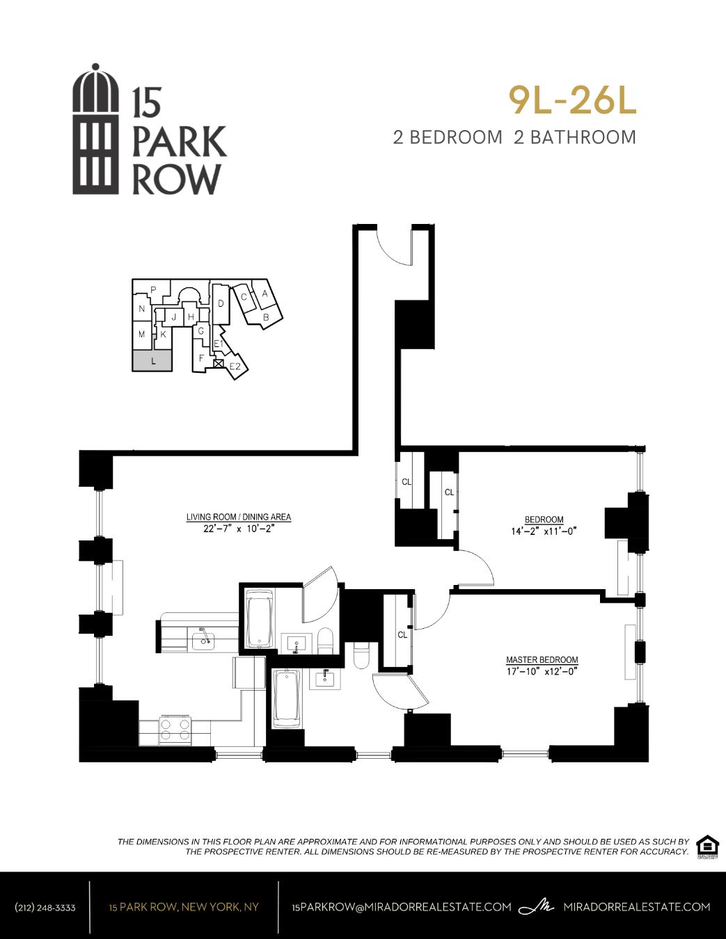15 Park Row 9L Seaport District New York NY 10038