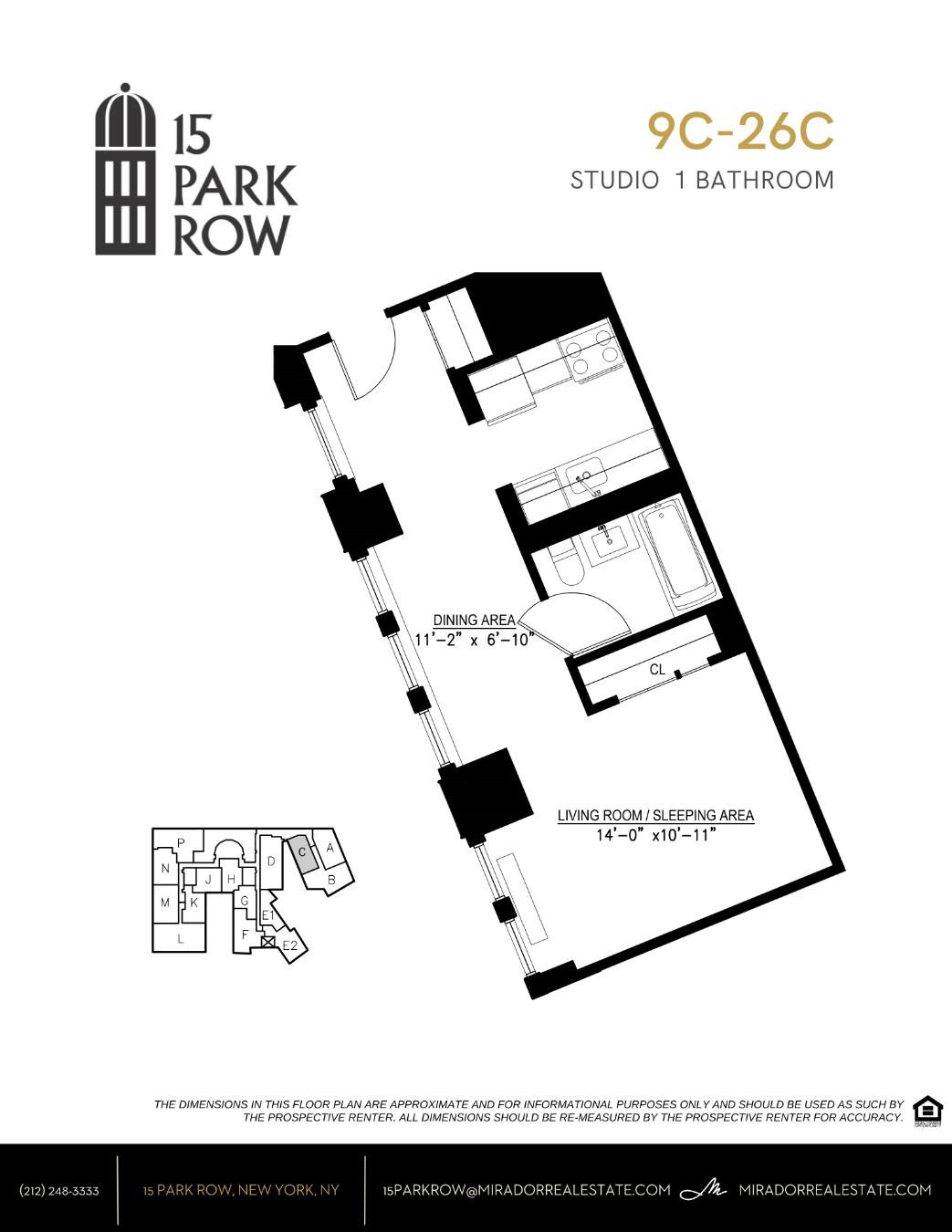 15 Park Row 11C Seaport District New York NY 10038