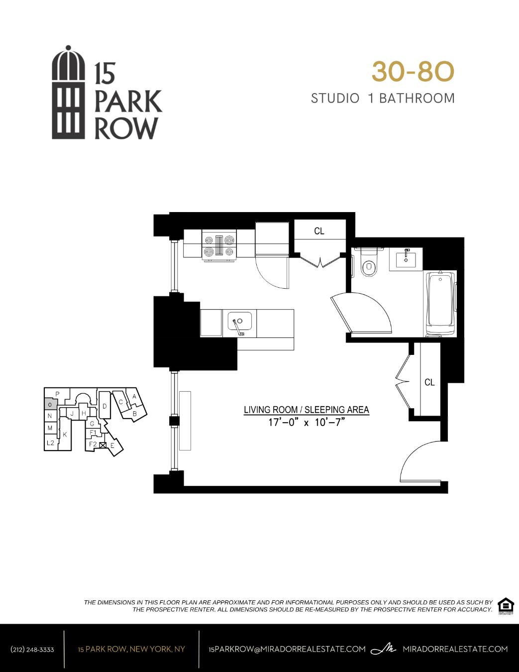 15 Park Row 8O Seaport District New York NY 10038