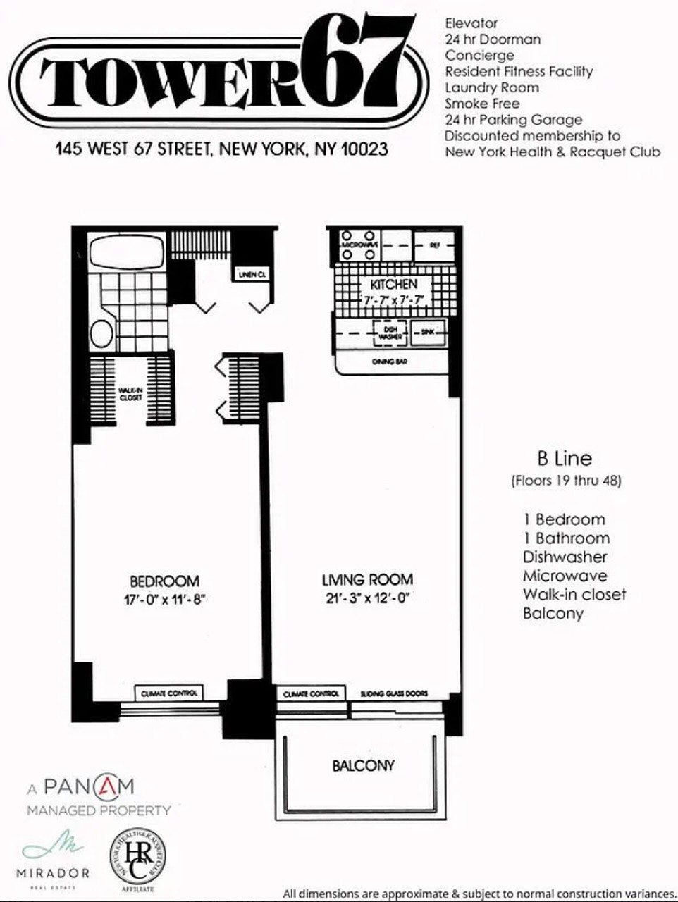 145 West 67th Street 43B Lincoln Square New York NY 10023