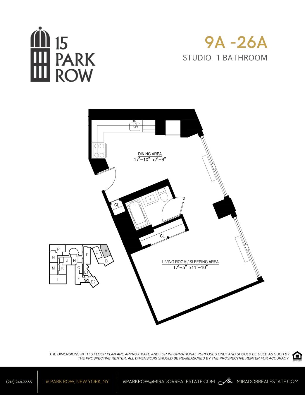 15 Park Row 18A Seaport District New York NY 10038