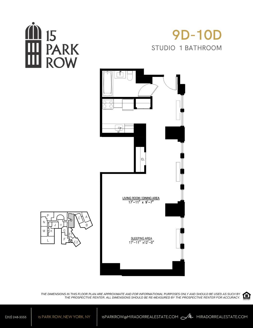 15 Park Row 9D Seaport District New York NY 10038