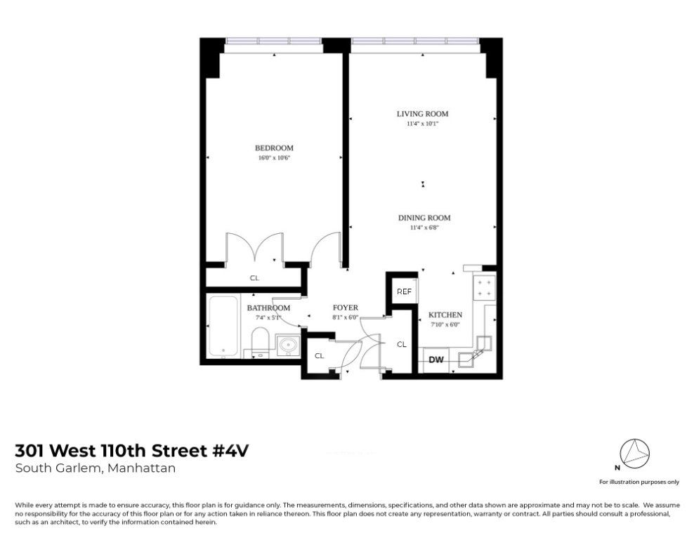 301 West 110th Street 4V West Harlem New York NY 10026