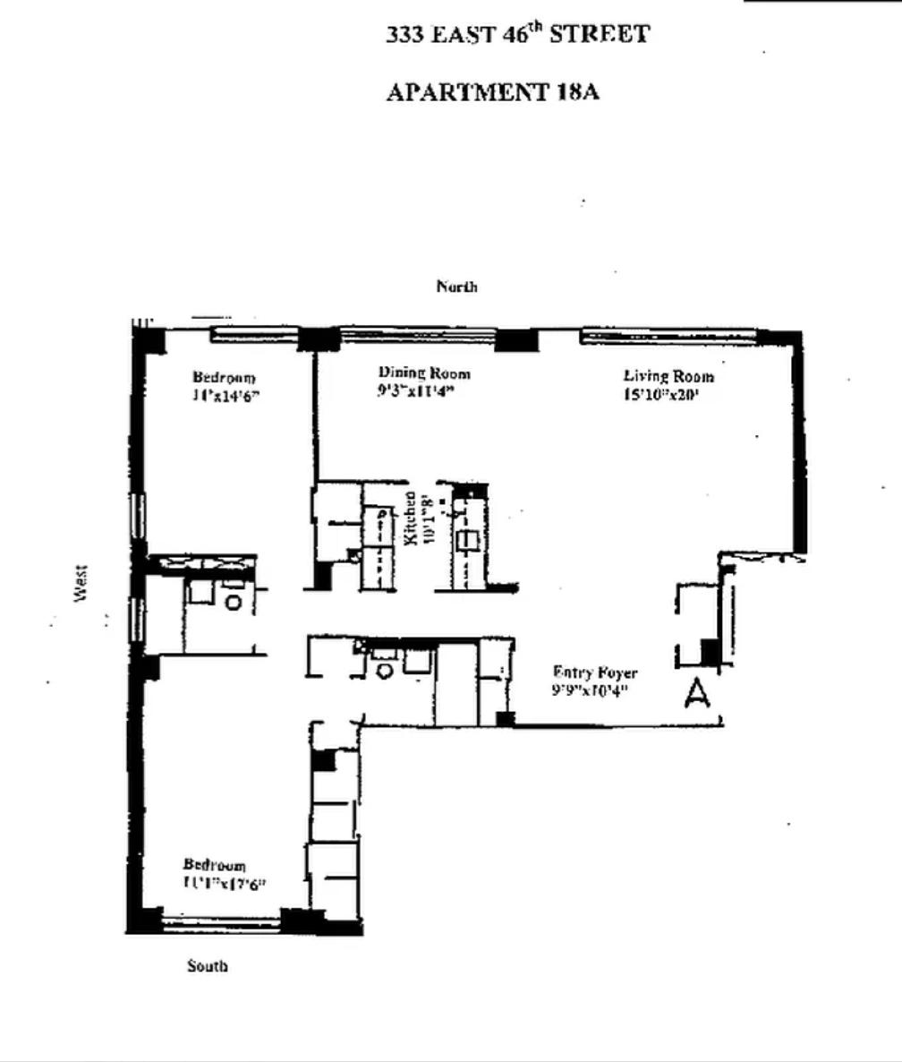 333 East 46th Street 18A Turtle Bay New York NY 10017