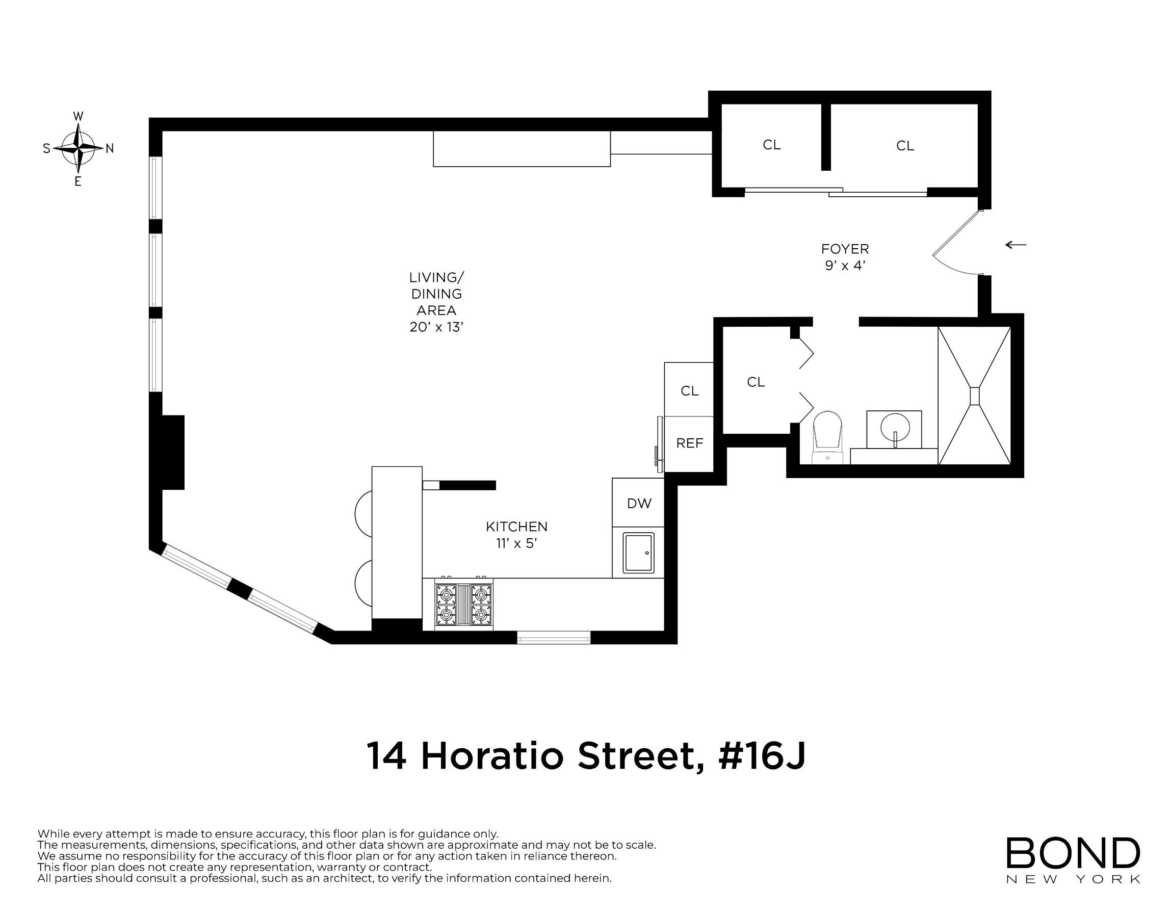 14 Horatio Street 16J W. Greenwich Village New York NY 10014